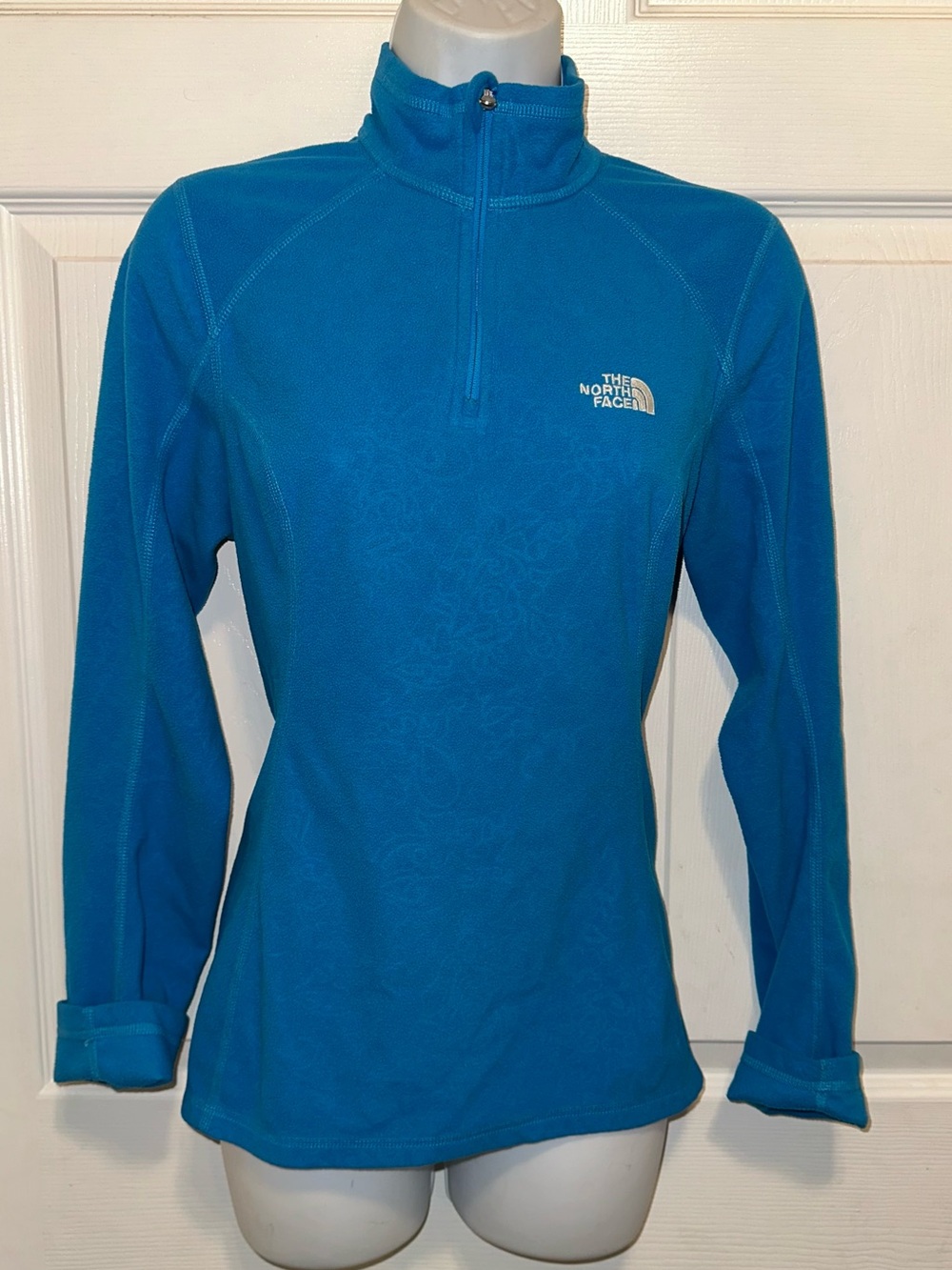 The North Face Glacier Baby Blue Half-Zip Fleece Pullover Size Medium